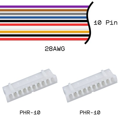 Кабельная сборка PHR-10 / PHR-10 28AWG 0,25м