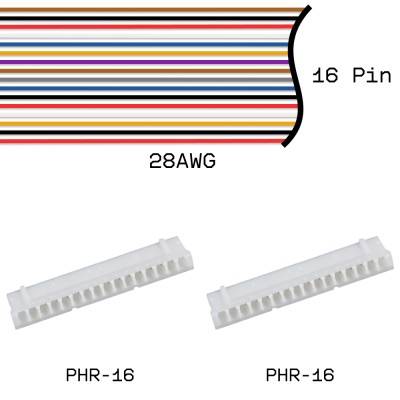Кабельная сборка PHR-16 / PHR-16 28AWG 0,25м