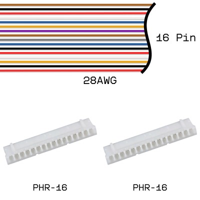 Кабельная сборка PHR-16 / PHR-16 28AWG 0,25м