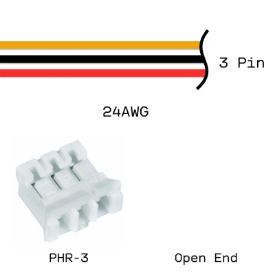 Кабельная сборка PHR-3 / Open End 24AWG 0,25м