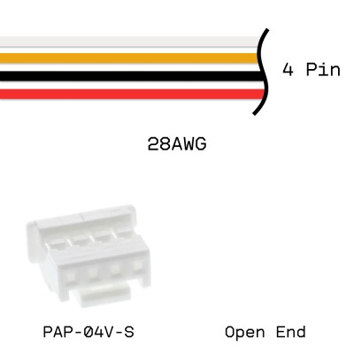 Кабельная сборка PAP-04V-S / Open End 28AWG 0,25м