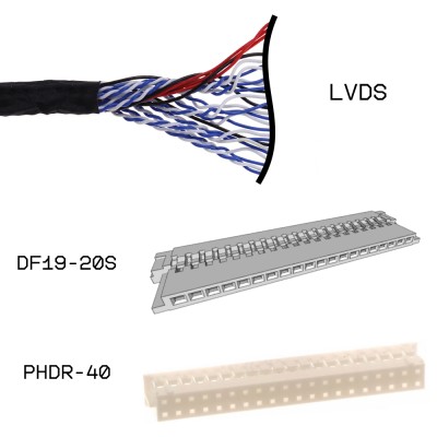 Кабельная сборка LVDS DF19-20S-PHDR-40-350