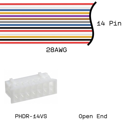 Кабельная сборка PHDR-14VS / Open End 28AWG 0,25м