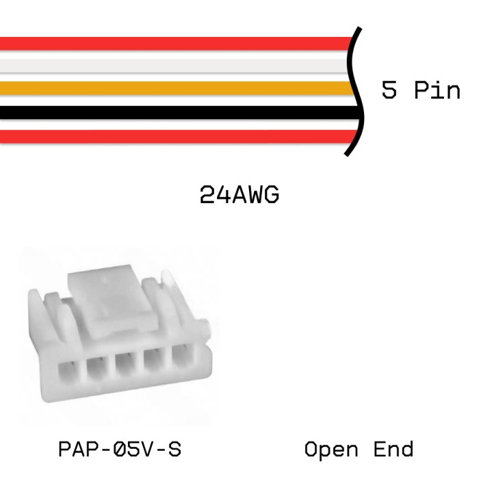 Кабельная сборка PAP-05V-S / Open End 24AWG 0,25м