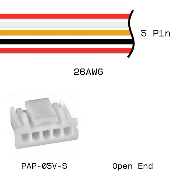 Кабельная сборка PAP-05V-S / Open End 26AWG 0,25м