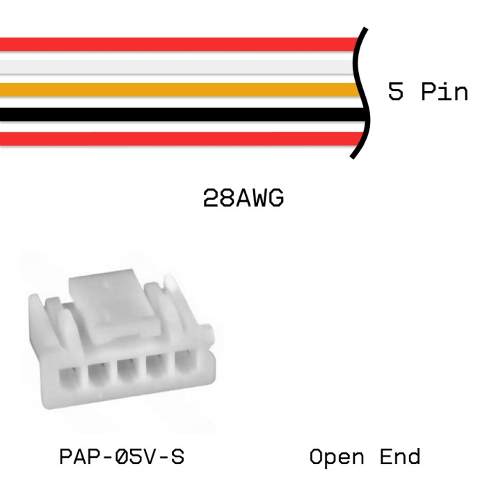 Кабельная сборка PAP-05V-S / Open End 28AWG 0,25м