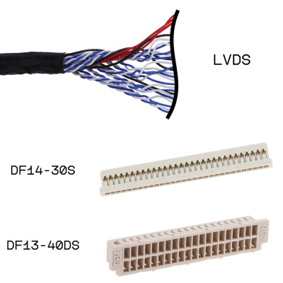 Кабельная сборка LVDS DF14-30S-DF13-40DS-300-M19