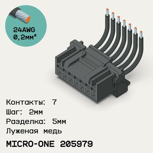 Односторонняя кабельная сборка на основе Micro-One 205979