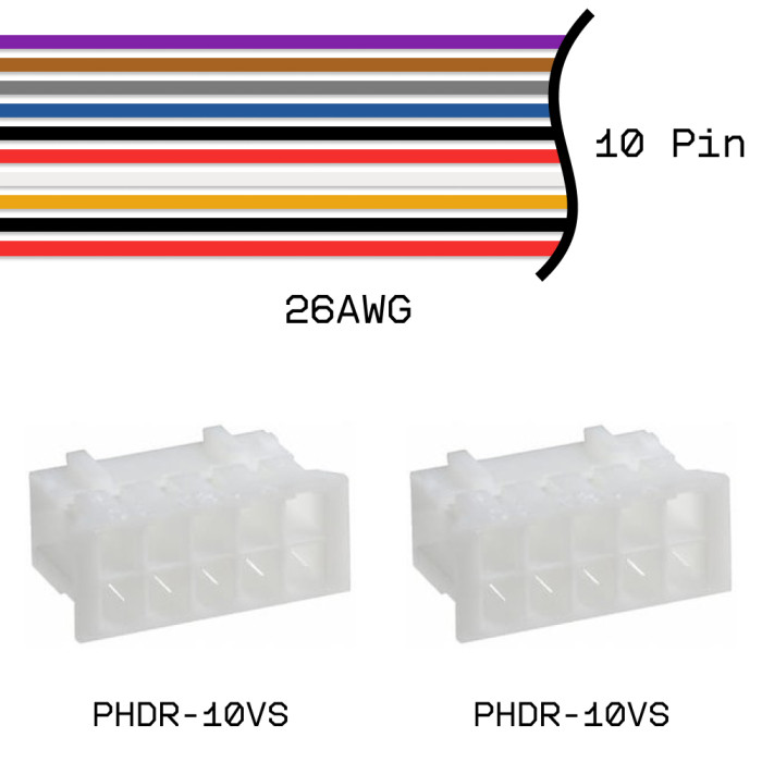 Кабельная сборка PHDR-10VS / PHDR-10VS 26AWG 0,25м