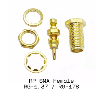 Разъем RP-SMA-Female на кабель RG1.37