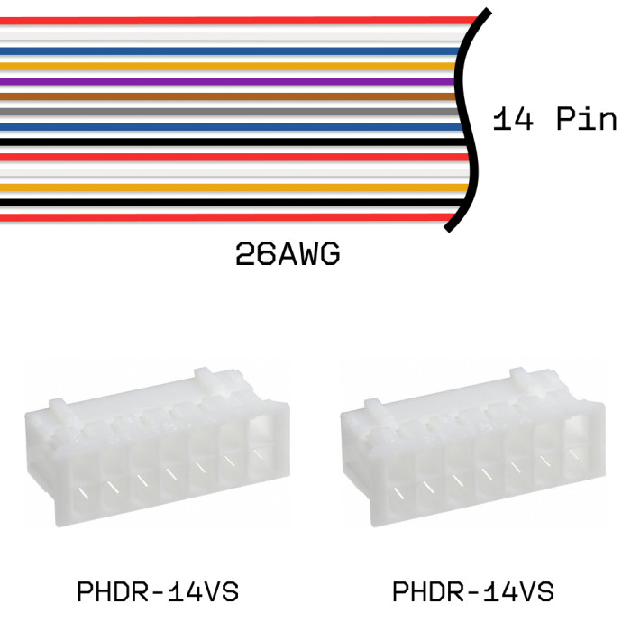 Кабельная сборка PHDR-14VS / PHDR-14VS 26AWG 0,25м