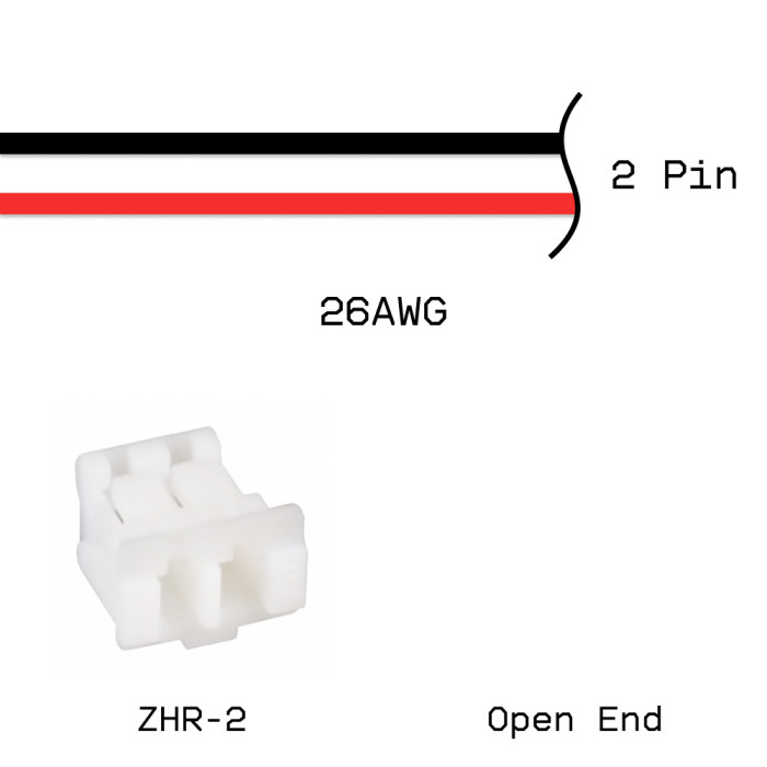 Кабельная сборка ZHR-2 / Open End 26AWG 0,25м