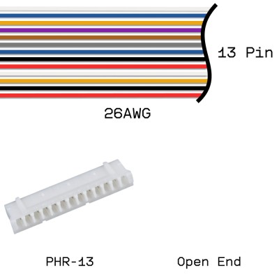 Кабельная сборка PHR-13 / Open End 26AWG 0,25м
