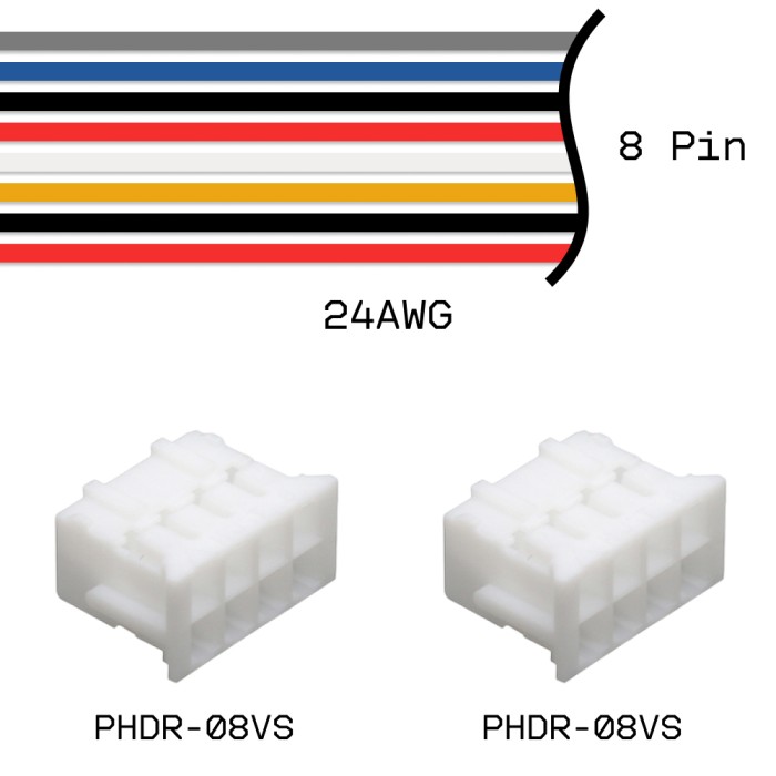 Кабельная сборка PHDR-08VS / PHDR-08VS 24AWG 0,25м