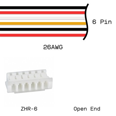 Кабельная сборка ZHR-6 / Open End 26AWG 0,25м