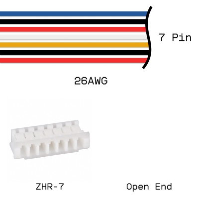 Кабельная сборка ZHR-7 / Open End 26AWG 0,25м