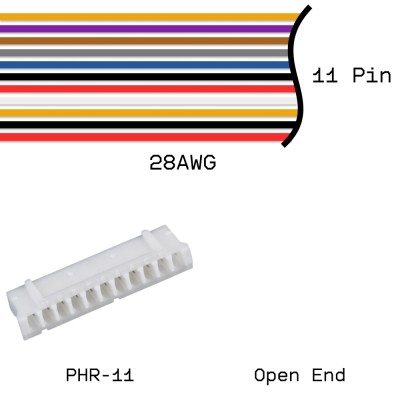 Кабельная сборка PHR-11 / Open End 28AWG 0,25м