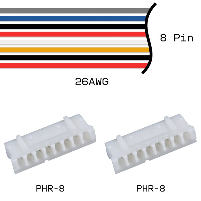 Кабельная сборка PHR-8 / PHR-8 26AWG 0,25м
