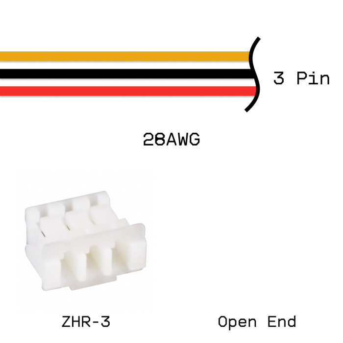 Кабельная сборка ZHR-3 / Open End 28AWG 0,25м