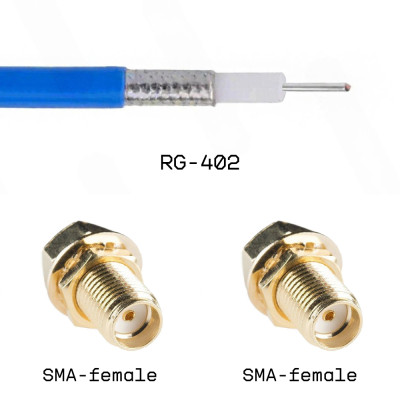 Кабельная сборка SMA female - SMA female на кабеле RG402 0,2м