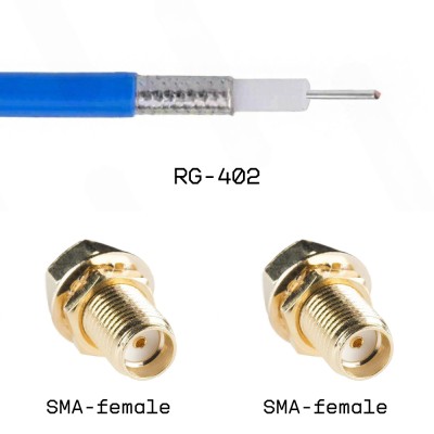 Кабельная сборка SMA female - SMA female на кабеле RG402 1м