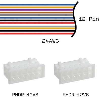 Кабельная сборка PHDR-12VS / PHDR-12VS 24AWG 0,25м