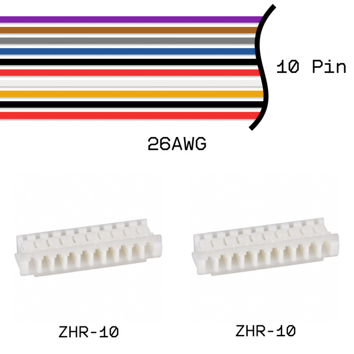 Кабельная сборка ZHR-10 / ZHR-10 26AWG 0,25м