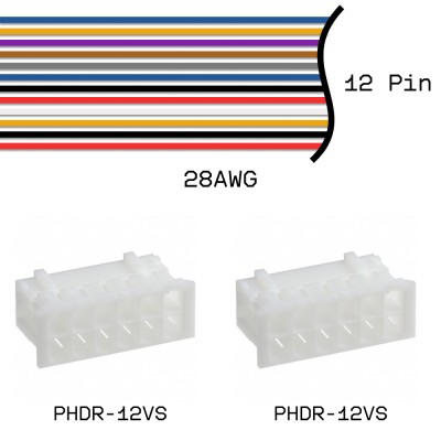 Кабельная сборка PHDR-12VS / PHDR-12VS 28AWG 0,25м