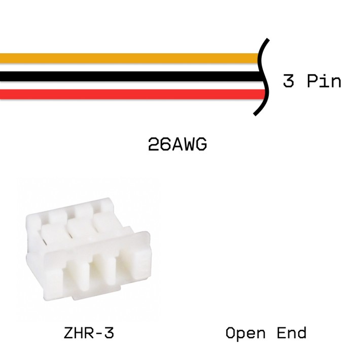 Кабельная сборка ZHR-3 / Open End 26AWG 0,25м