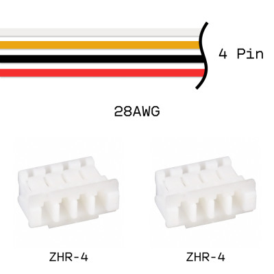 Кабельная сборка ZHR-4 / ZHR-4 28AWG 0,25м