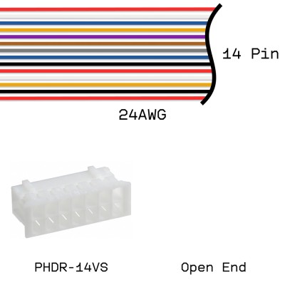 Кабельная сборка PHDR-14VS / Open End 24AWG 0,25м