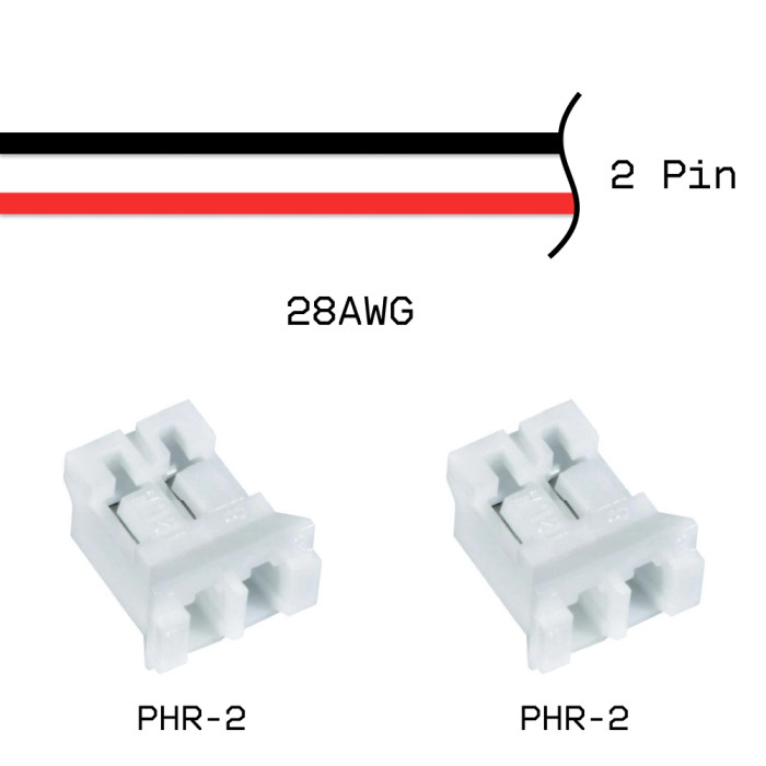 Кабельная сборка PHR-2 / PHR-2 28AWG 0,25м