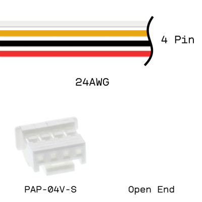 Кабельная сборка PAP-04V-S / Open End 24AWG 0,25м