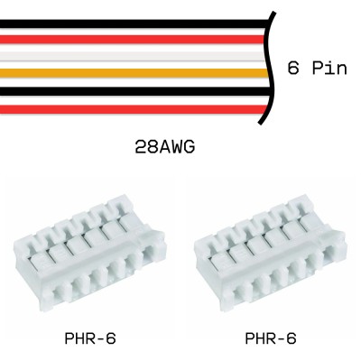 Кабельная сборка PHR-6 / PHR-6 28AWG 0,25м
