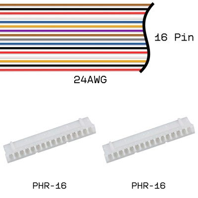 Кабельная сборка PHR-16 / PHR-16 24AWG 0,25м