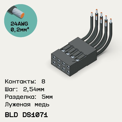 Односторонняя кабельная сборка на основе BLD DS1071