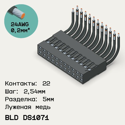 Односторонняя кабельная сборка на основе BLD DS1071