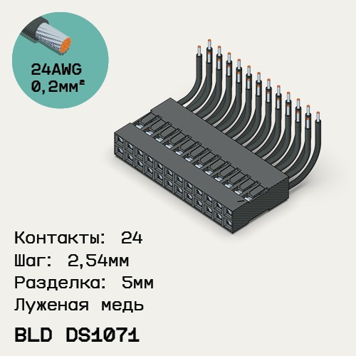 Односторонняя кабельная сборка на основе BLD DS1071
