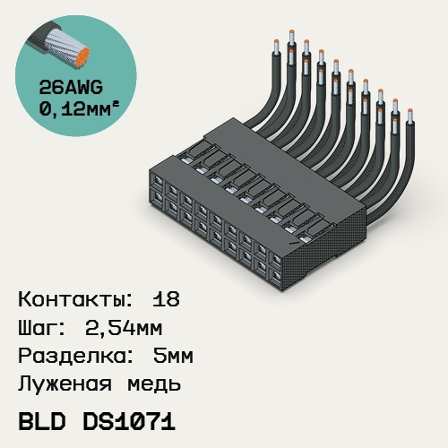 Односторонняя кабельная сборка на основе BLD DS1071
