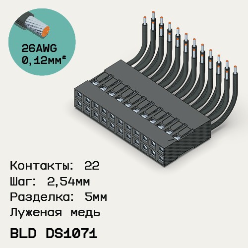 Односторонняя кабельная сборка на основе BLD DS1071