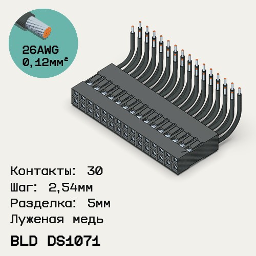 Односторонняя кабельная сборка на основе BLD DS1071