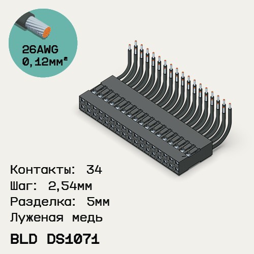 Односторонняя кабельная сборка на основе BLD DS1071