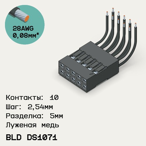 Односторонняя кабельная сборка на основе BLD DS1071