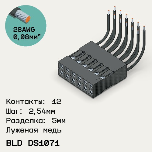 Односторонняя кабельная сборка на основе BLD DS1071