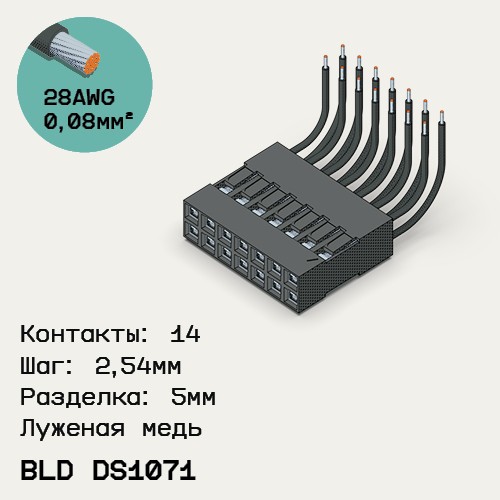Односторонняя кабельная сборка на основе BLD DS1071