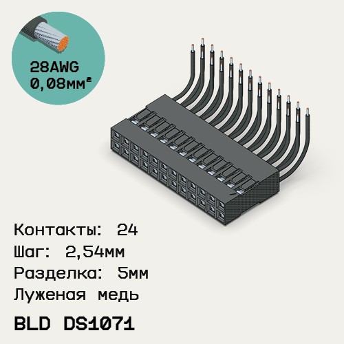 Односторонняя кабельная сборка на основе BLD DS1071
