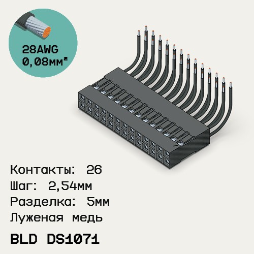 Односторонняя кабельная сборка на основе BLD DS1071