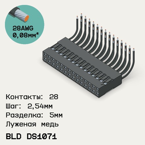 Односторонняя кабельная сборка на основе BLD DS1071