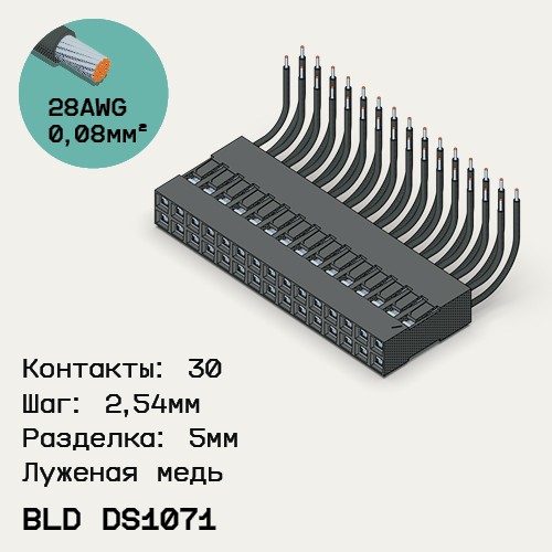 Односторонняя кабельная сборка на основе BLD DS1071