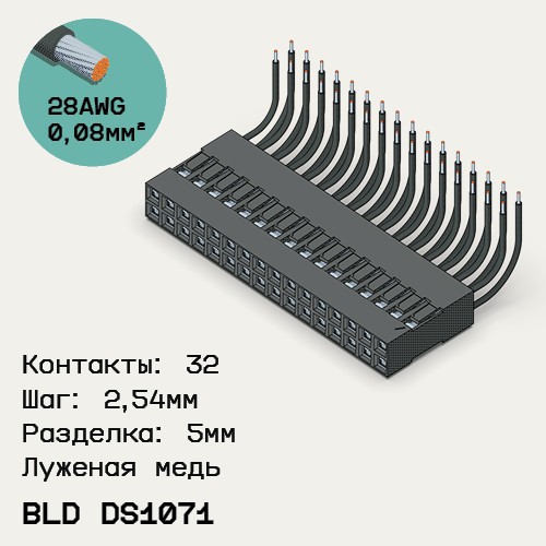 Односторонняя кабельная сборка на основе BLD DS1071